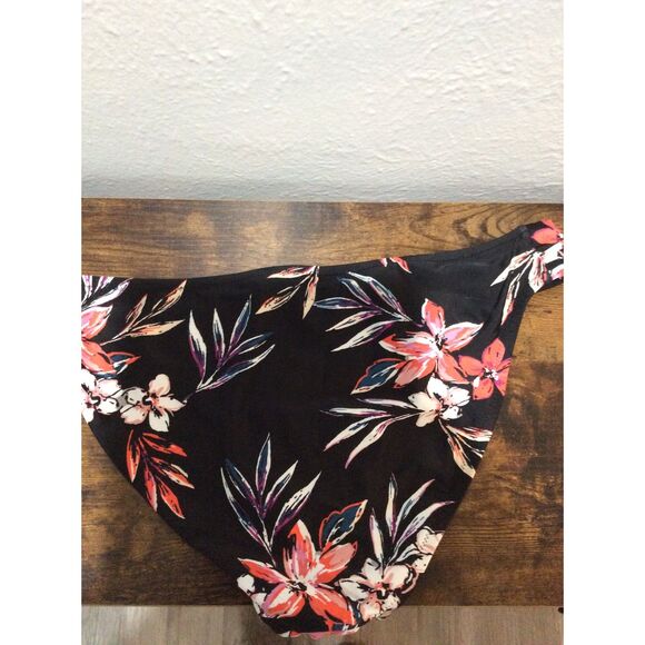 New NWT Bar III Black Floral Bikini Bottom Swim Wear XL Tropical Escape - Picture 7 of 8